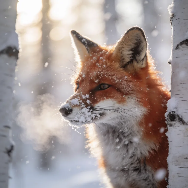 Red Fox In Snow