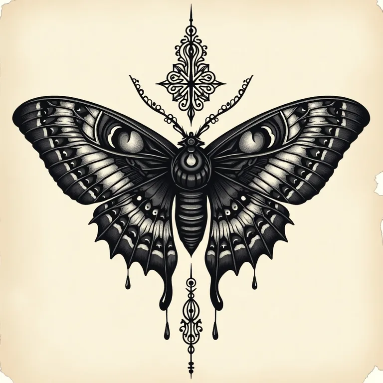 Blackwork Moth