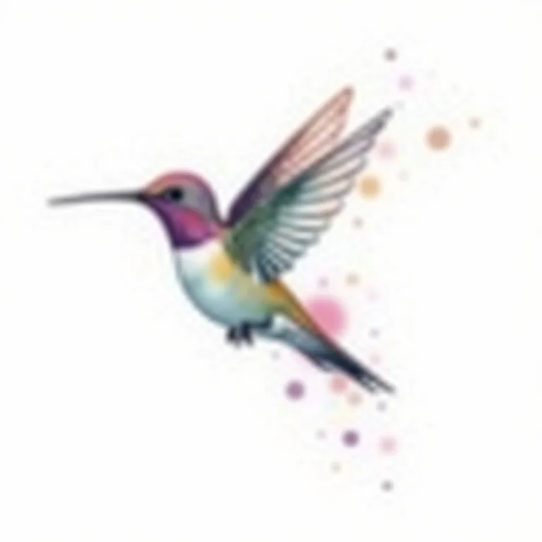 Watercolor Hummingbird