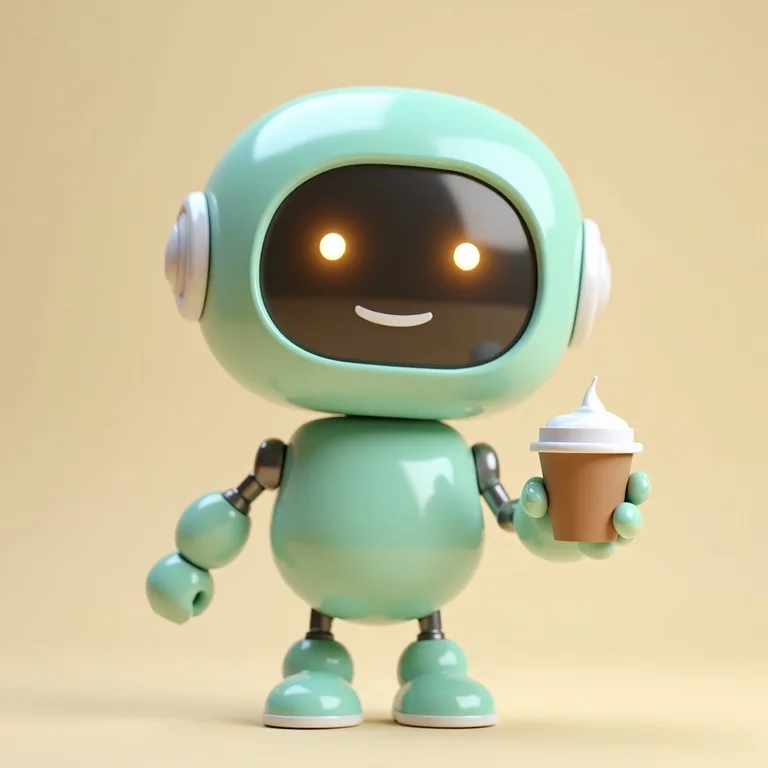 Robot Barista Mascot